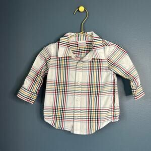 Hanna Andersson sunny plaid button‎ up